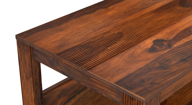 Stripto Coffee Table With Shelves(Teak)